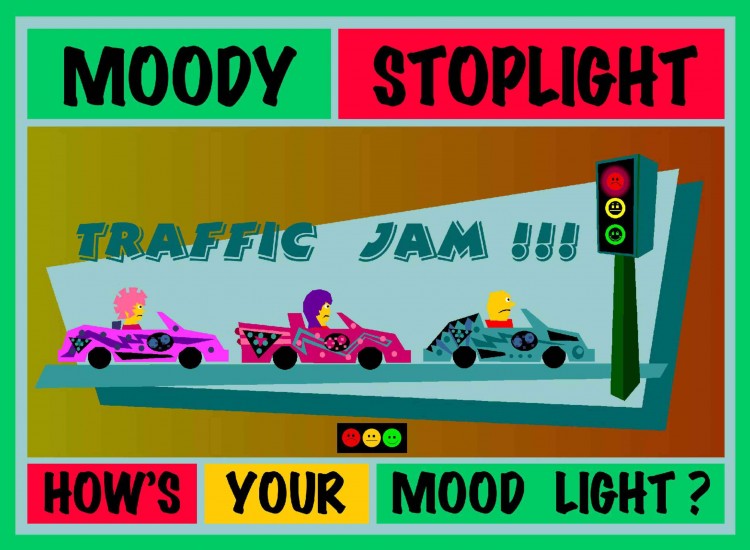 Moody Stoplight Traffic Jam
